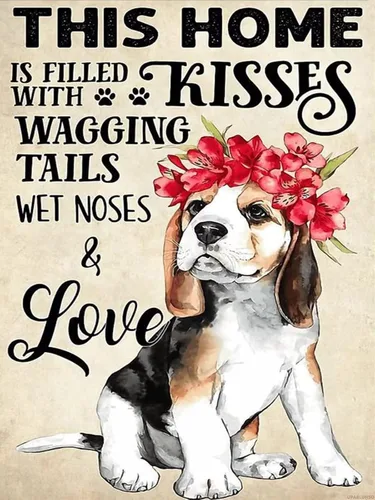Regalo de Navidad Beagle Dog Cute Animal Love Puppy Kit de pintura de diamantes para adultos principiantes taladro redondo completo kits de arte