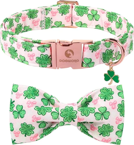 Miniatura 38 de DOGWONG Collar de perro arcoíris con bonito lazo para el Mes del Orgullo LGBT - Collar ajustable y cómodo para perros grandes, medianos y pequeños