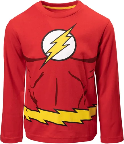 Miniatura 7 de DC Comics Justice League Batman Superman Flash Aquaman 4 Pack de camiseta de manga larga