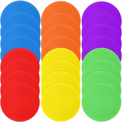 Marcadores de puntos de polietileno para suelo de gimnasio de 4.72 pulgadas, 6 pulgadas, 9 pulgadas, 24 unidades, puntos de goma antideslizantes,