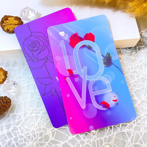 Miniatura 3 de Mazos de Cartas de Oráculo Amor Divino, 64 Cartas de Tarot de Llamas Gemelas, mazos de cartas de oráculo con significados en ellos, Explora temas