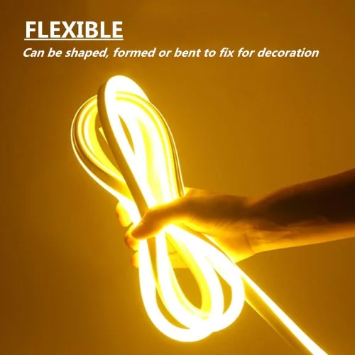 Miniatura 2 de SYMHMT - Tira de luz LED RGB de neón, CA 110 V/multicolor, regulable, multimodos, impermeable, flexible, con control remoto (32.8 pies, RGB)