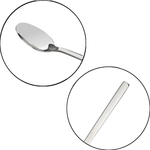 Miniatura 5 de Juego de cucharas de postre de acero inoxidable, 12 piezas, 6.69 pulgadas
