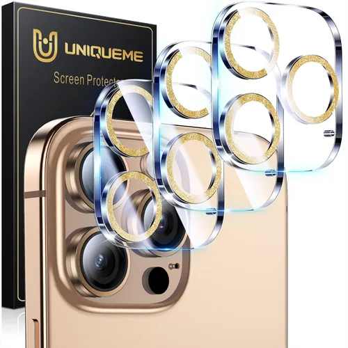 Miniatura 48 de UniqueMe para Paquete de 3 Protectores de Lente de Cámara para iPhone 15 Pro/iPhone 15 Pro Max, [Protección contra Caídas] [Compatible con Fundas]