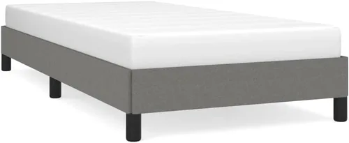 Miniatura 3 de Marco de cama gris oscuro con patas negras, 39.4 x 79.9 pulgadas, tela individual XL, peso: 41.226 libras