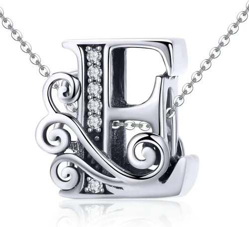 Miniatura 92 de BETTY&SARAH dije de plata esterlina 925 con forma de letra, para pulseras Pandora, letra del alfabeto, joya, regalo para mujer