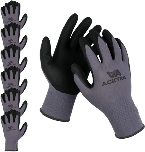 Miniatura 7 de ACKTRA Guantes de trabajo de seguridad Nylon sin costuras, MicroFoam, WG019