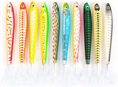 Abhay Lindos bolígrafos de pescado para regalos de moda, paquete de 10 bolígrafos creativos para decoración de peces, suministros de fiesta