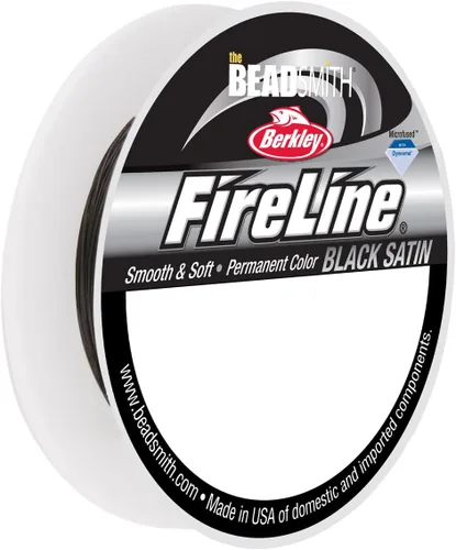 Miniatura 18 de The Beadsmith Fireline by Berkley - Hilo trenzado microfusionado - Prueba de 4 libras, diámetro de 005"/.12mm, carrete de 50 yardas, color cristal