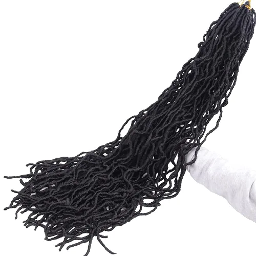 Miniatura 6 de Trenzas de ganchillo sintéticas de 36 pulgadas, 6 paquetes de trenzas de ganchillo súper largas de diosa, cabello rizado, ondulado, suave, trenzado