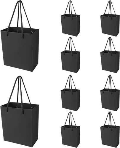 batifine Bolsas de regalo pequeñas, pequeñas bolsas de joyería con asas, pequeñas bolsas de papel a granel para recuerdos de fiesta, regalos de