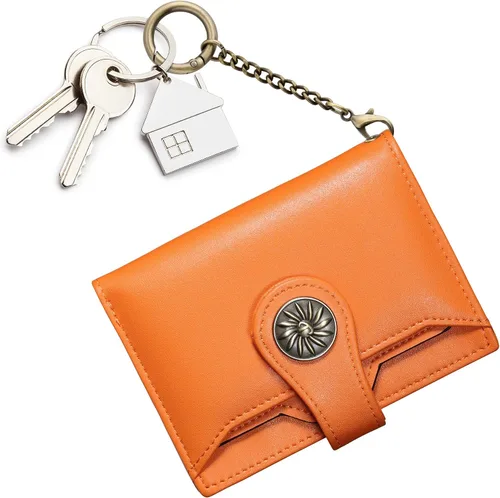Miniatura 7 de Travelambo Rfid Wallet - Cartera de cuero para mujer Naranja Moda
