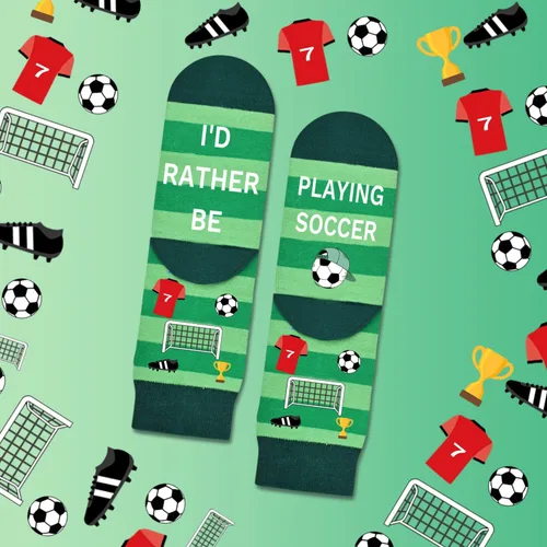 Miniatura 5 de Soccer Gifts Set A-Z Letter Soccer Necklace for Men Novelty Soccer Socks&Soccer Bracelets for Soccer Lovers