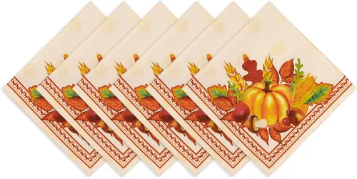 YiHomer Colección de mesa de Acción de Gracias para decoración de cocina, comedor, fiestas, cosecha, fiesta de cosecha, juego de servilletas, 20 x