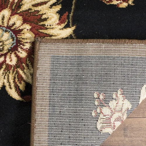 Miniatura 4 de SAFAVIEH - Alfombra de acento de la colección Lyndhurst, 3'3" x 5'3", color negro y multi, diseño floral tradicional, no desprende pelusa y de fácil