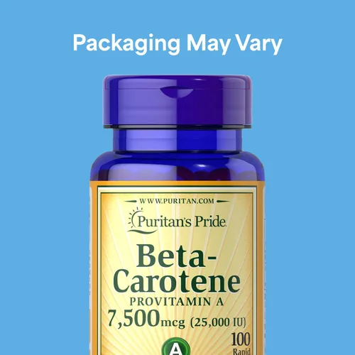 Miniatura 2 de Puritan's Pride Beta Caroteno Provitamina A 7,500 mcg (25,000 UI), suplemento vitamínico para el sistema inmunológico, antioxidante y apoyo a