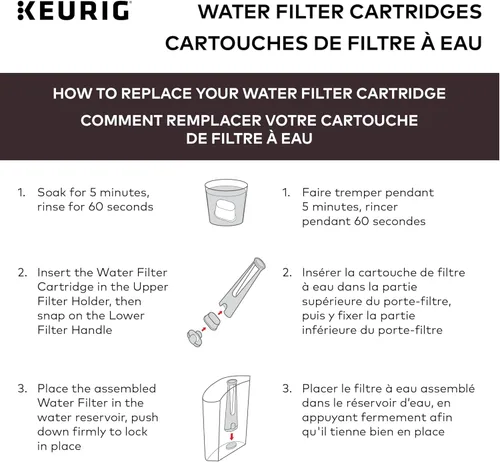 Miniatura 7 de Keurig Cartuchos de repuesto para filtro de agua, cartuchos de filtro de agua reemplazables, compatibles con cafeteras de cápsulas K-Cup 2.0