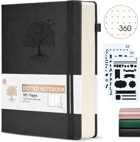 Miniatura 18 de Cuaderno Diario con Líneas - 365 Páginas A5 Cuaderno Grueso para Escribir para Hombres y Mujeres, Cuaderno con Rayas Universitarias, Diario de Cuero