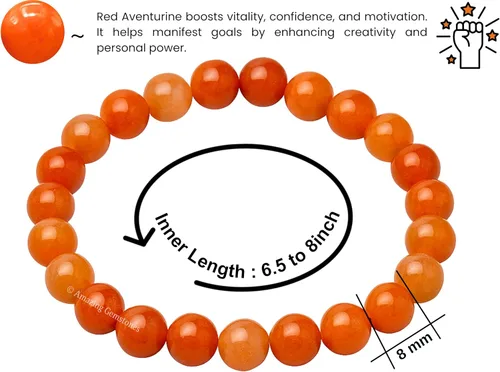 Miniatura 250 de Amazing Gemstone Pulsera de cristal para mujeres y hombres, pulsera de cristal curativo de protección, pulsera elástica con cuentas de piedras