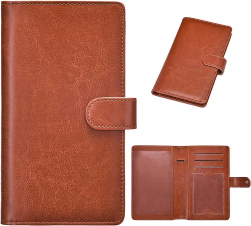 Fundas negras para chequera - Registros de cuero RFID para chequera personal, carteras para mujeres y hombres con funda para chequera (negro),