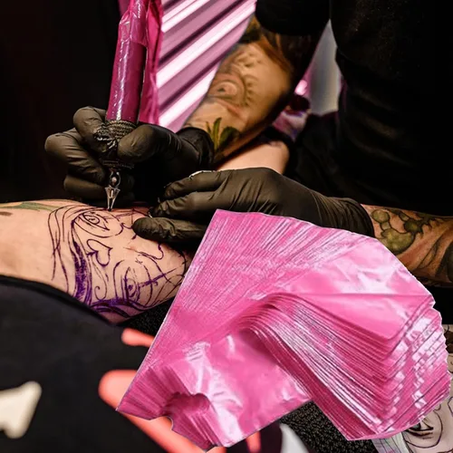 Miniatura 3 de ZHOOGE 300 piezas de color rosa tatuaje máquina cubre 2.4 x 7 pulgadas tatuaje pluma cubre tatuaje máquina bolsas tatuaje suministros tatuaje