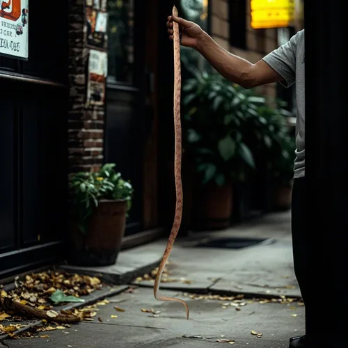 Miniatura 5 de Serpiente de goma de 53 pulgadas, juguete realista de serpientes falsas para bromas del día de los inocentes, Halloween (marrón)