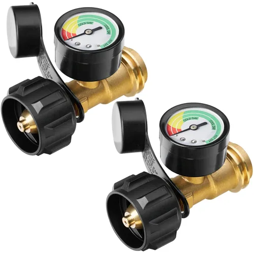 CALPOSE Indicador de nivel de tanque de propano, codificado en 3 colores, universal para cilindro, parrilla, calentador, vehículo recreativo con