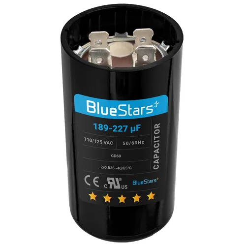 Miniatura 14 de [[Listado UL] BlueStars 108-130 uF MFD 110-125 VCA voltios ±20% 50/60 Hz CD60 Condensador de arranque redondo AC Pieza de repuesto eléctrico