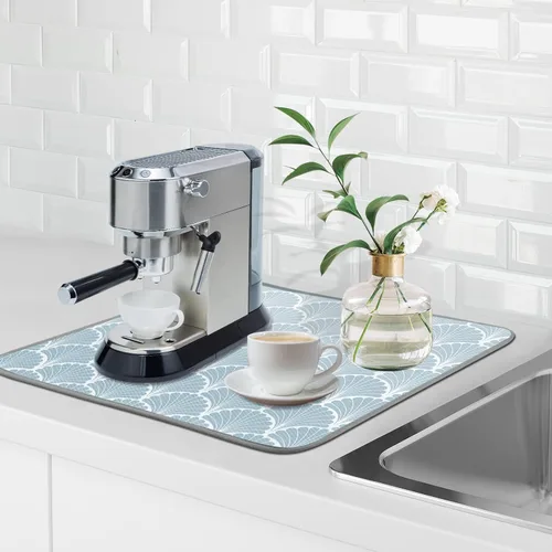 Miniatura 5 de SHIYUE Tapete de secado de platos para encimera de cocina, súper absorbente, decoración de cocina de primavera, tapete de secado de microfibra