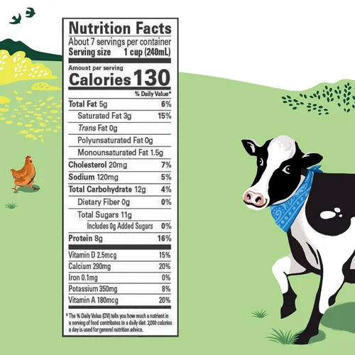 Miniatura 2 de Organic Valley Leche de pasto 100% alimentada con pasto al 2% de leche reducida en grasa, orgánica, 59 onzas líquidas