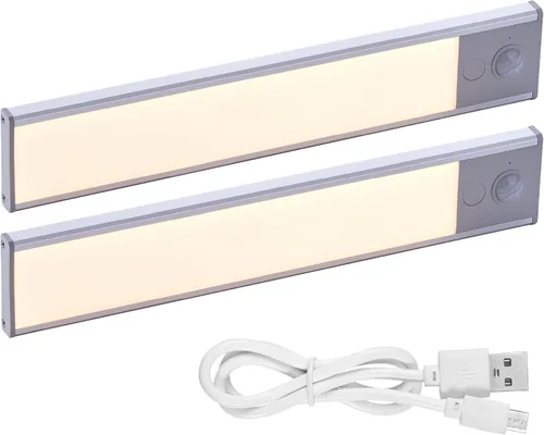 BLACK+DECKER PureOptics LED - Iluminación recargable para debajo del gabinete, sensor de movimiento de encendido/apagado, LED blanco cálido,