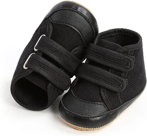 Miniatura 26 de COSANKIM Zapatos deportivos para bebé niño y niña, zapatos de tobillo altos, antideslizantes, suela suave, zapatos de cuna para niños pequeños