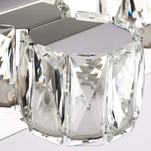 Miniatura 6 de Aipsun 3 luces de cristal para tocador sobre espejo, modernas luces LED para tocador de baño, accesorios de iluminación (luces blancas)