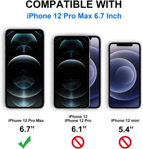 Miniatura 6 de Fotbor Protector de pantalla de privacidad para iPhone 12 Pro Max, protector de pantalla de privacidad para iPhone 12 Pro Max [2 antiespías]