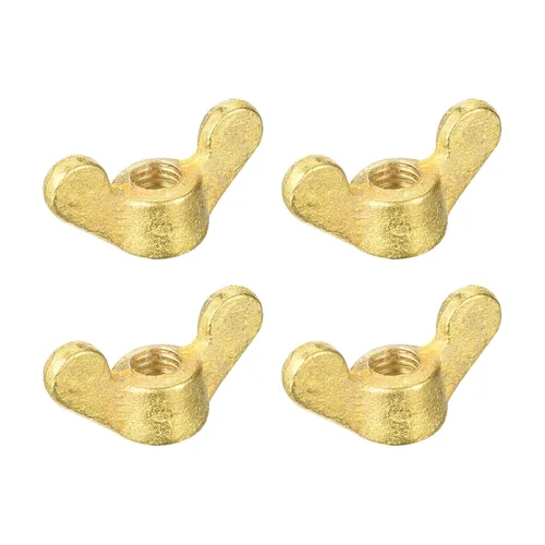 Miniatura 22 de uxcell Tuercas de ala de latón, tuerca de mariposa M8 a mano aprieta sujetadores para muebles, maquinaria, equipo electrónico, 10