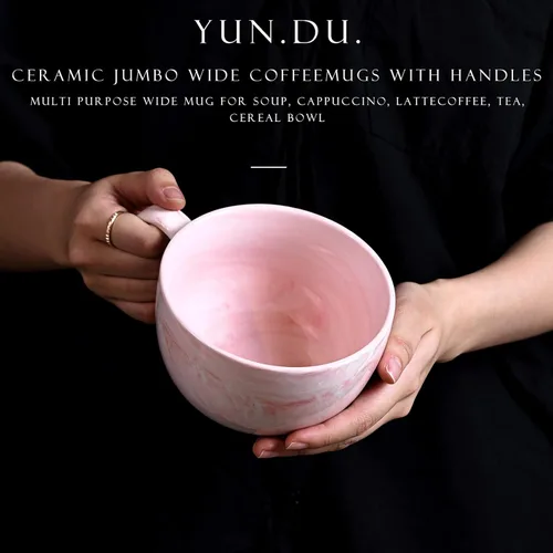 Miniatura 3 de Yundu Tazas de café Mr and Mrs de 20 onzas, regalos de boda, regalos de compromiso para parejas, regalo de novia, taza de café de mármol de Rosado