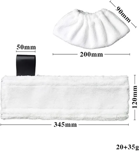 Miniatura 2 de fregona paño de limpieza almohadillas cubierta para Karcher EasyFix SC2 SC3 SC4 SC5 vapor fregona limpiador piezas de repuesto