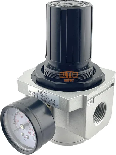 1" regulador de presión de aire comprimido en línea estupendo NPT para compresor de aire, 7 a 215 PSI ajustable
