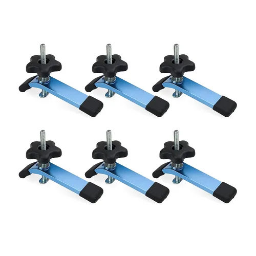 Miniatura 15 de POWERTEC 71118-P3, paquete de 6, pista en T universal de perfil de doble corte de 24 pulgadas con agujeros de montaje preperforados, pista en T