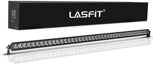 LASFIT Barra de luz LED de 42 pulgadas, impermeable IP67, haz combinado puntual y de inundación, luz de conducción todoterreno para Wrangler, Blanco