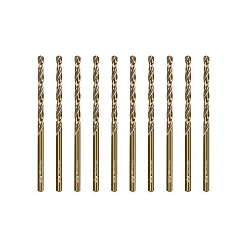 Miniatura 7 de SALI Juego de Brocas de Cobalto, 10 Piezas de 1/4" M35 de Acero de Alta Velocidad Longitud Jobber Kit de Brocas para Metal Endurecido, Acero