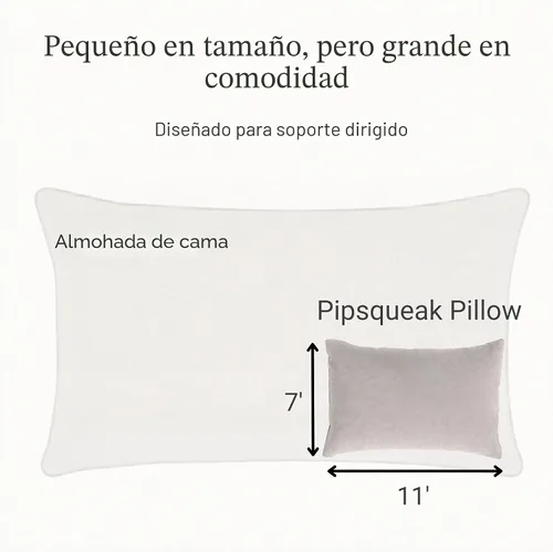 Miniatura 3 de Almohada de microfibra Pipsqueak - Pequeña, Mini, Pequeño - 27.9 x 17.8 cm - Perfecta para viajes, autos, aviones, camping, perros, niños pequeños