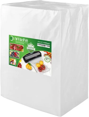 Bolsas selladoras al vacío para congelador de 100 cuartos de galón de 8 x 12 pulgadas con grado comercial, sin BPA, resistentes, ideales para