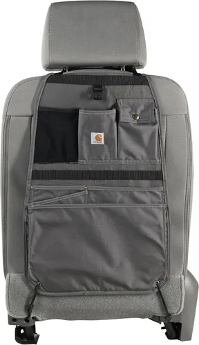 Carhartt Organizador universal de nailon para respaldo de asiento de automóvil, organización para trabajo y niños, color grava