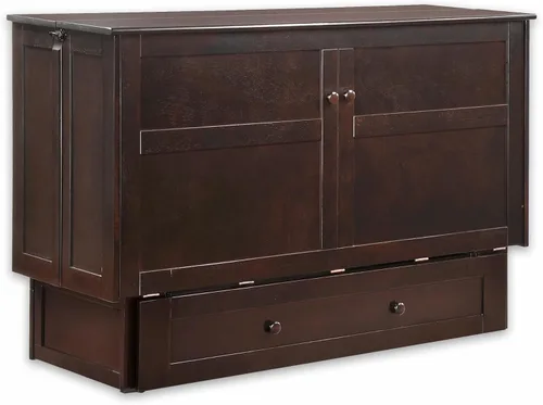 Night & Day Furniture MUR-CLV-QEN-CH y MND-GMF-TRI-QEN MUR-CLV CH y MND-GMF-TRI-QEN - Cama Murphy con colchón, tamaño Queen, color chocolate