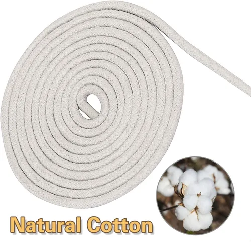 Miniatura 4 de KEILEOHO Cuerda de algodón blanco de 328 pies y 1/4 de pulgada, cuerda de tendedero, cuerda de atrapasueños para tejer artesanalmente, cuerda