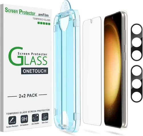 Miniatura 7 de amFilm OneTouch - Protector de pantalla para Samsung Galaxy S22 Plus de 6.6 pulgadas, Samsung Galaxy S22 + 6.6 pulgadas, dureza 9H con protector