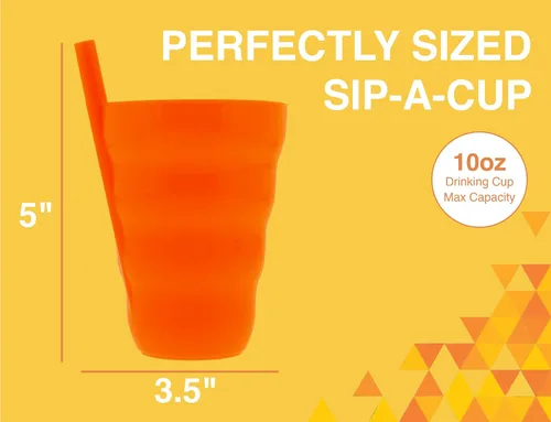 Miniatura 7 de Arrow Home Products Sip A Cup con popote integrado, 10 onzas, paquete de 6 vasos con popote sin BPA para niños, ideal para uso diario, fabricado