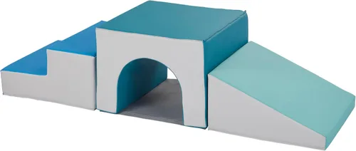 Step 'n' Slide - Escalador de túnel, juego interior, contemporáneo, 3 piezas