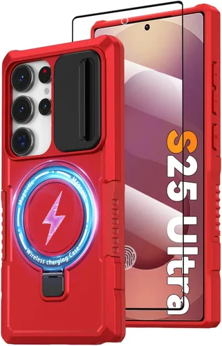Miniatura 98 de Funda magnética para Samsung Galaxy Note 20 Ultra con soporte de anillo [con protector de pantalla] [Compatible con carga inalámbrica MagSafe] Funda